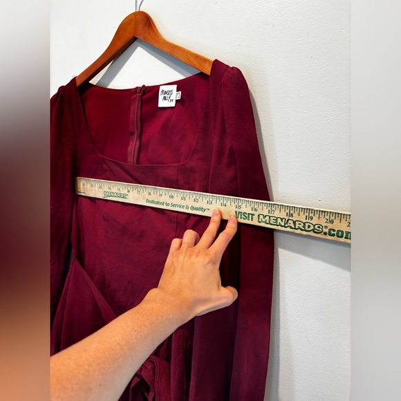 Princess Polly Red Sheath Mini Dress with Bishop Sleeves short fall euro summer - Picture 11 of 14